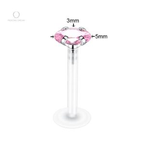 Bioflex tragus piercing, design léger et hypoallergénique