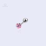 Piercing tragus cœur en acier Lovea Rhodon