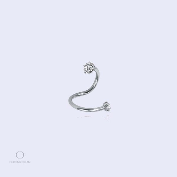 Piercing tragus design moderne, petit diamant scintillant