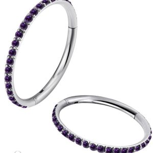 Piercing tragus violet Aira, design élégant et tendance