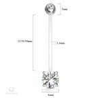 Accessoire de grossesse : piercing ventre en zircon