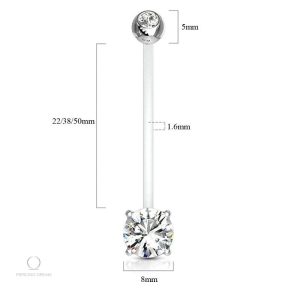 Accessoire de grossesse : piercing ventre en zircon